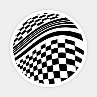 Wonky Race Track Pattern Magnet